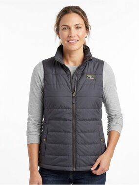 L.L.Bean Mountain Classic Puffer Vest Charcoal Grey - Small Regular/Low-Puff